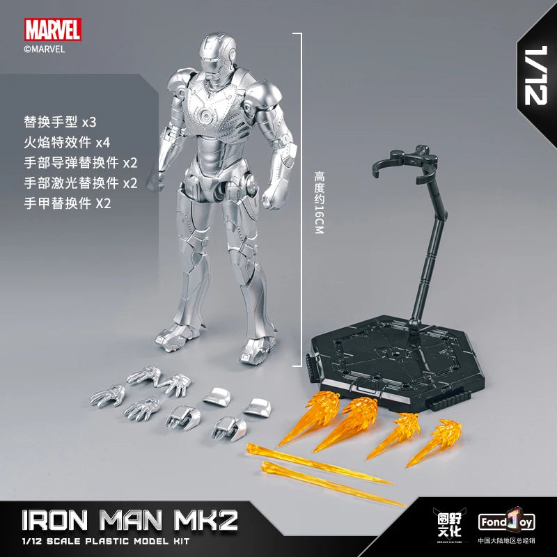 2025 New Original Fondjoy Iron Man MK45 Model Kit 1/12 Infinity Saga Ironman Assembly ABS Joint Movable Kid Toy Customized Gifts