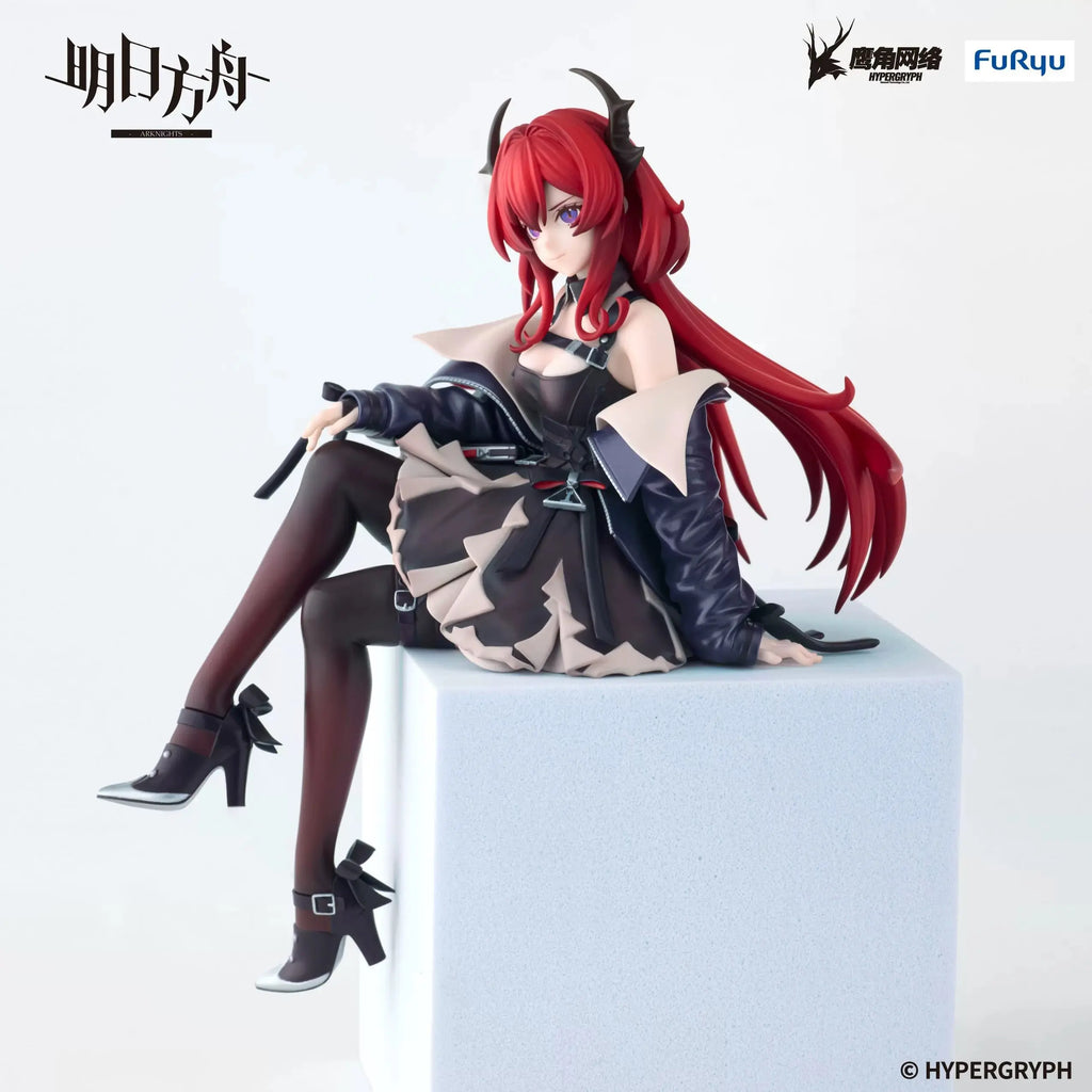In Stock [Genuine] Original Furyu Arknights Noodle Stopper Surtr PVC Figure Model Sitting Posture Doll Collector Figurine Toys