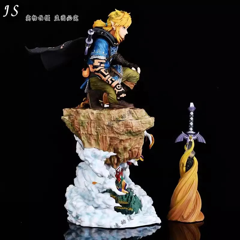 38cm The Legend Of Zelda Figure Link Figures Statue Anime Periphery Model Dolls Desk Decoration Kids Toy New Year Gifts