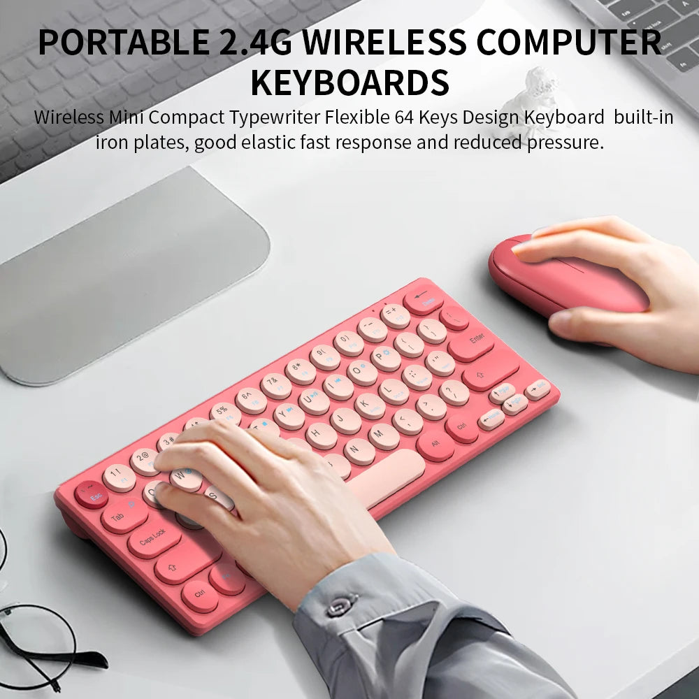 2.4G Wireless Keyboard and Mouse Combo Battery Power Bluetooth Keyboard and Mouse Set for Laptop for Ipad Cell Phone Tablet