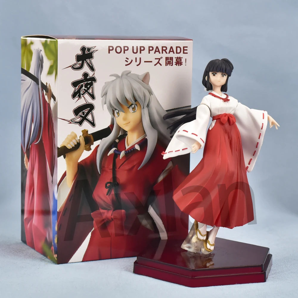 20cm Anime Inuyasha Figure Inuyasha Kikyō Sesshoumaru Higurashi Kagome PVC Action Figure Model Toys Collectible Model Toy Gift