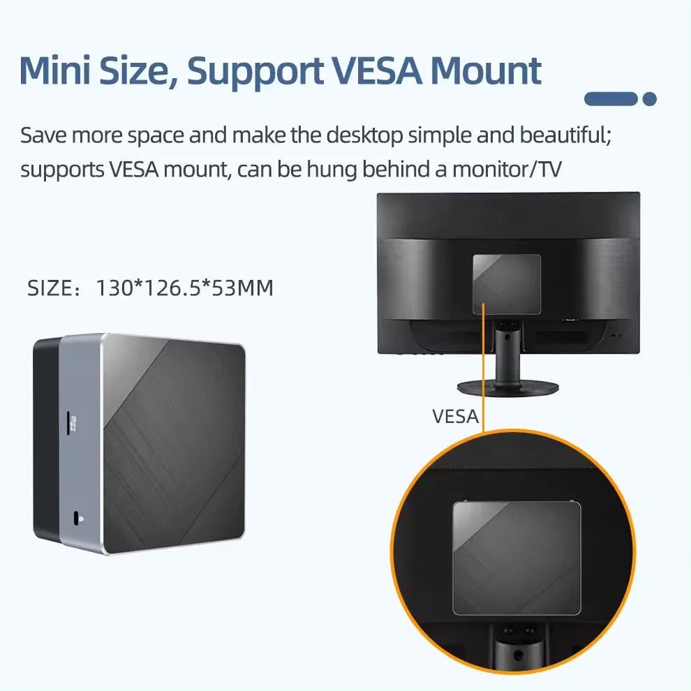 Mini-PC-Computer Gaming Intel Core i3 115G4 i5 1340P 1335U CPU NUC Büro DDR4 NVMe Gaming Mini-Computer HDMI VGA Vier Display 