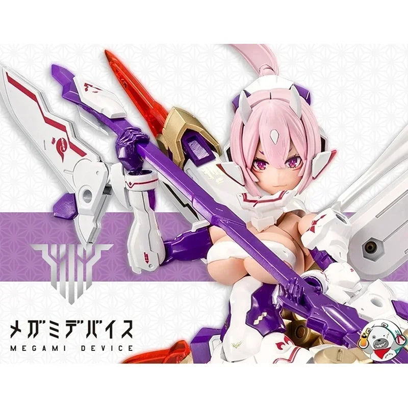 Original Kotobukiya Anime Action Figure MEGAMI DEVICE ASRA NINE-TAILS Figure Action Assembly Plastic Model Kit Toy Gift for Kid