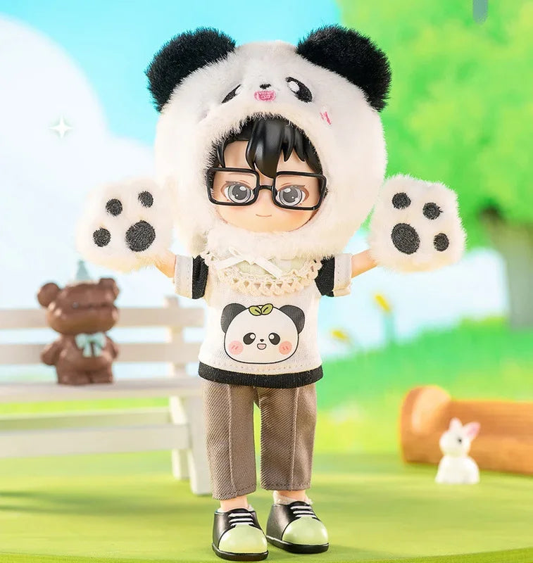 In stock PEETSOON Garden Party Series Ob11 1/12 Bjd  16cm Cute Action Anime Figures Kawaii  Toys figure Dolls Gift Toys