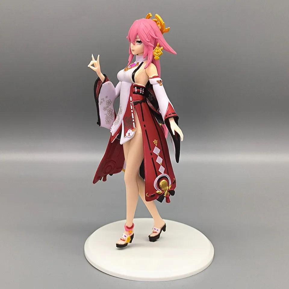 Genshin Impact Venti Anime Figure Genshin Impact Yae Miko Action Figure Klee/Qiqi/Xiao/Hu Tao Figure Collectible Doll Toys