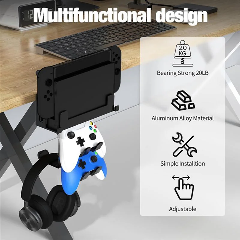 B68C Game Controller Holder Handheld Game Controller Holder 360 Adjustable For Game Controller