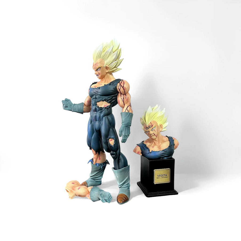New In stock: Vf Statue, Dragon Ball Z Vegeta Figure, Replaceable Head Sculpture, Majin Vegeta Articulated Figure, 28cm inches