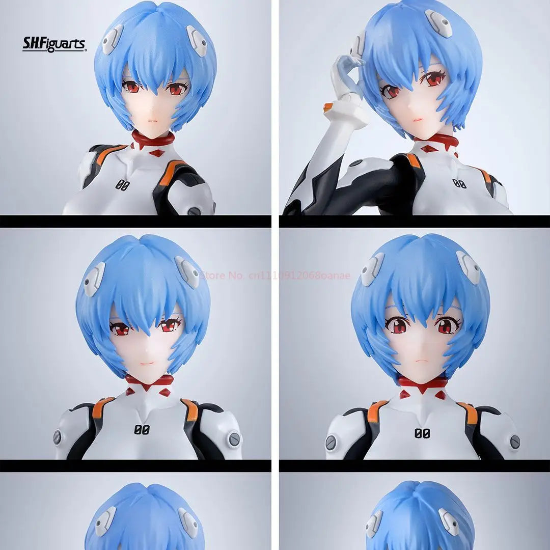Bandai NEON GENESIS EVANGELION Anime Figure SHF Ayanami Rei Action Figure Toys for Kids Gift Collectible Model  Original
