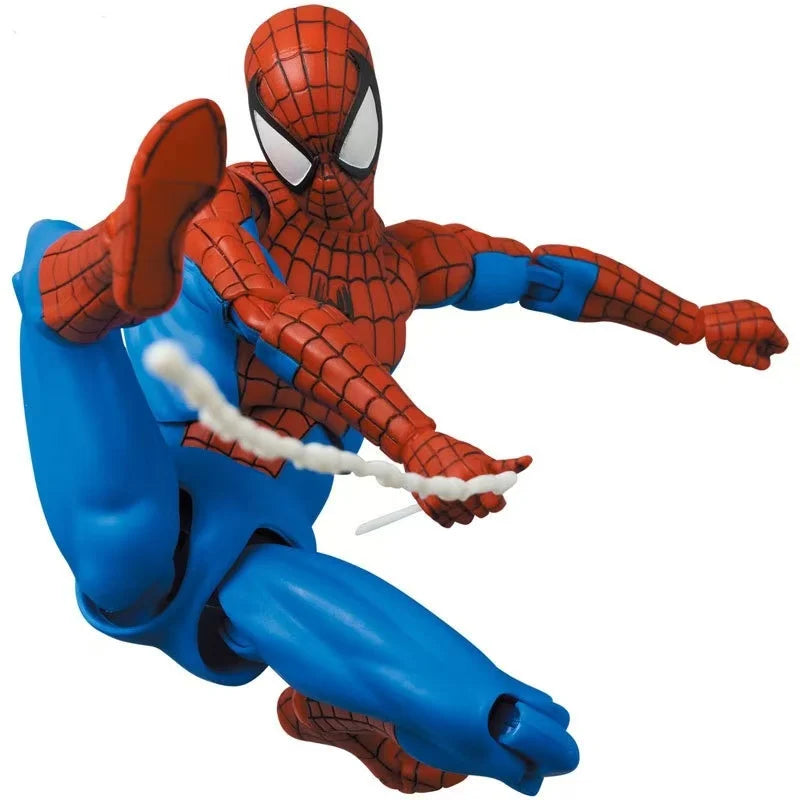 CT Mafex 185 Spiderman Action Figures Toys 6 Inch High Quality Spider Man Movable Statues Model Doll Collectible Ornaments Gifts