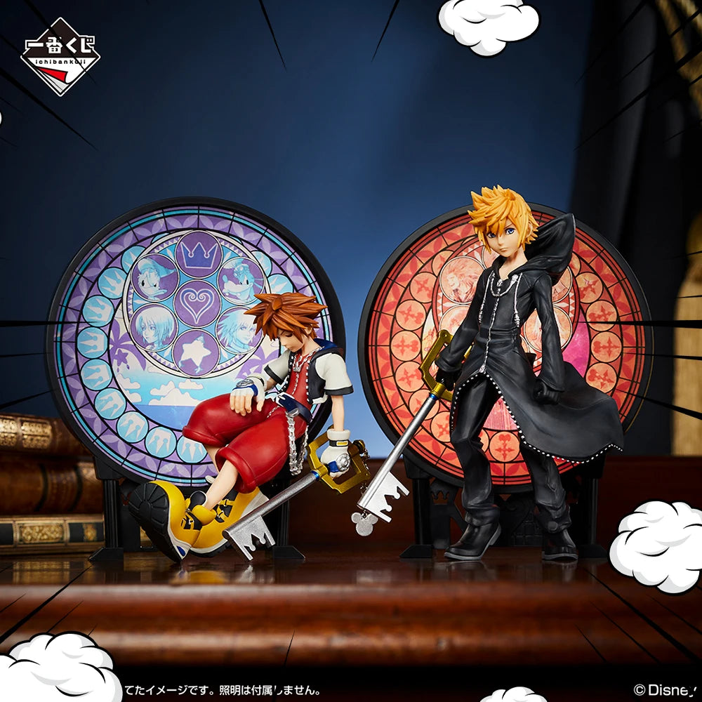 In Stock Original BANDAI Ichiban Kuji Linking Hearts Roxas Sora Figure Anime Model Kingdom Hearts Figure Genuine Toy