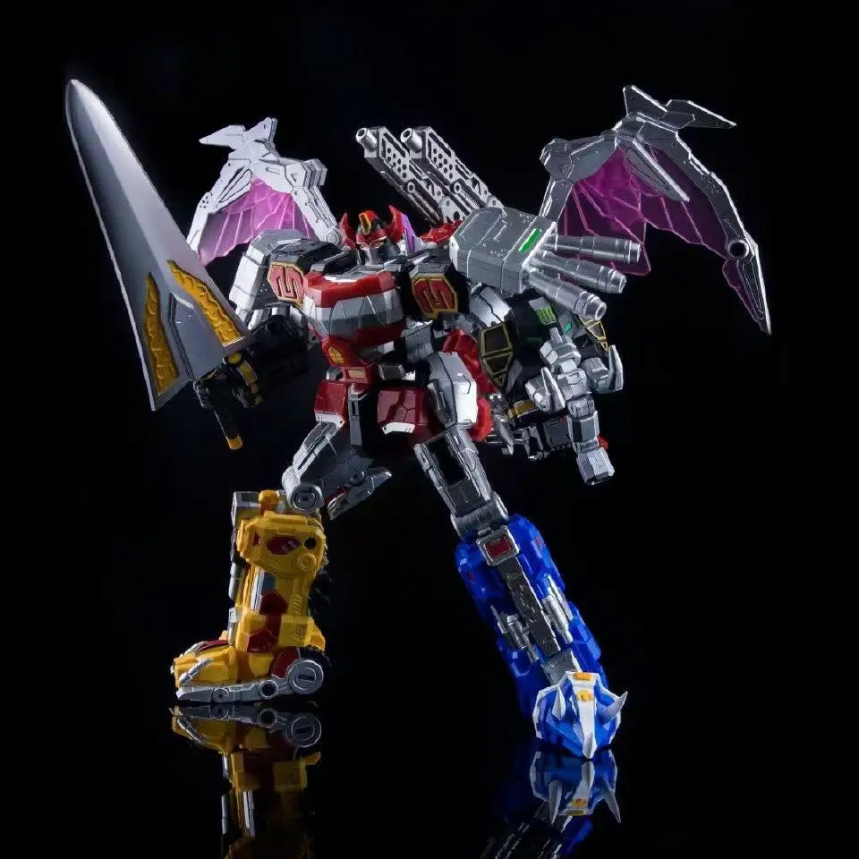 Bandai Original Smp Kyouryuu Sentai Zyuranger Dragon Caesar Juukishin Mega Zord Collectible Assembly Figures Model Toys