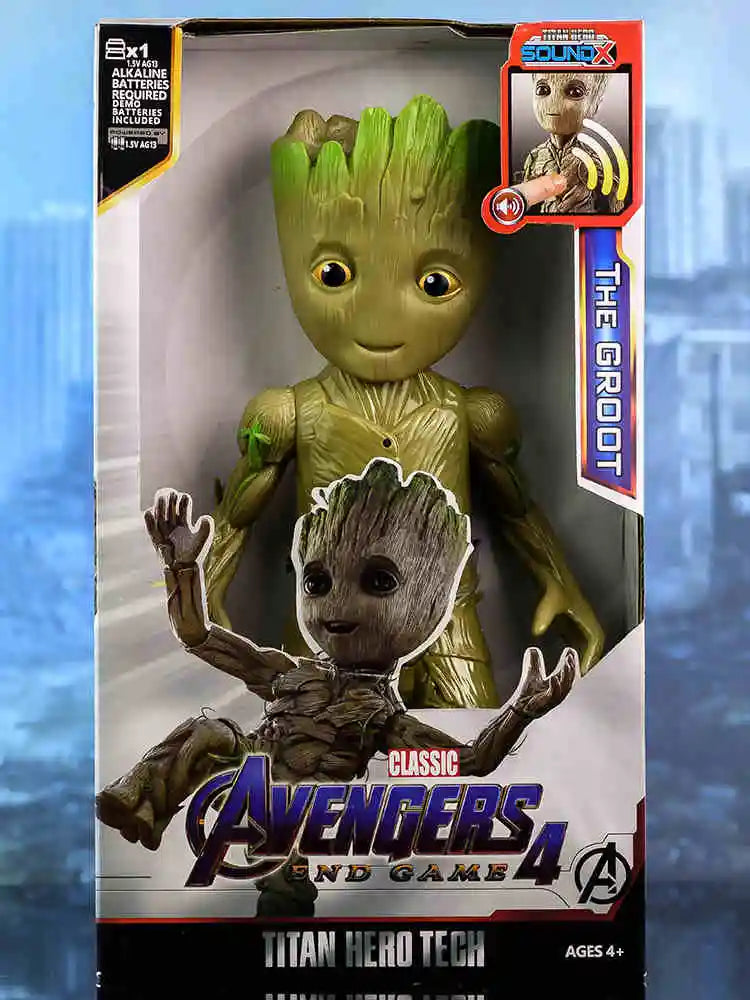 30cm Hot Marvel Avengers Toy Thanos Hulk Spiderman Iron Man Captain America Thor Black Panther With Sound And Light Action Toys