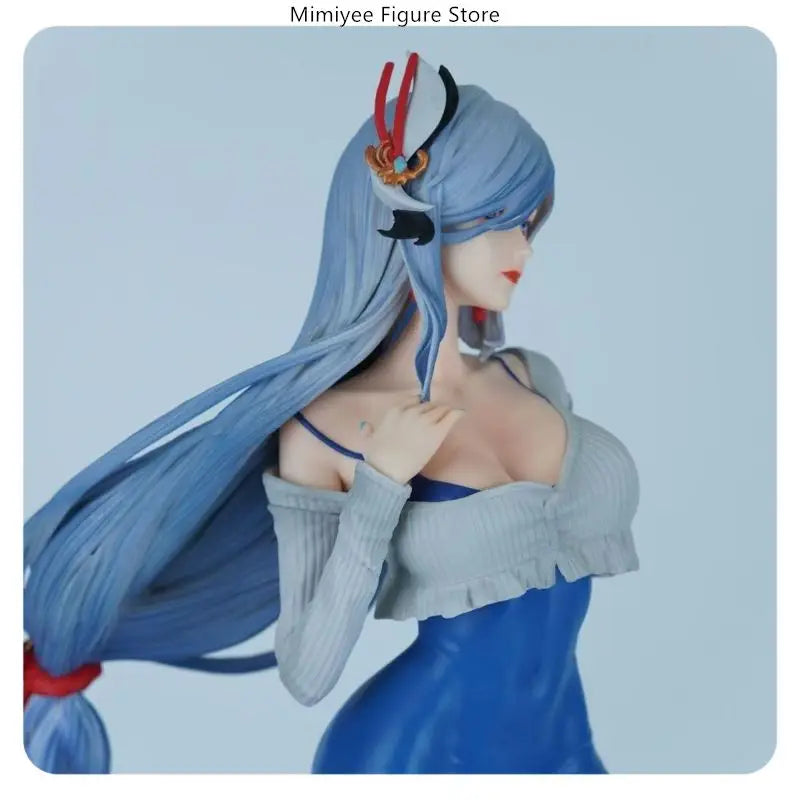 48cm Genshin Impact Shenhe Standing Pose Urban Beauty Anime Figure Model Statue