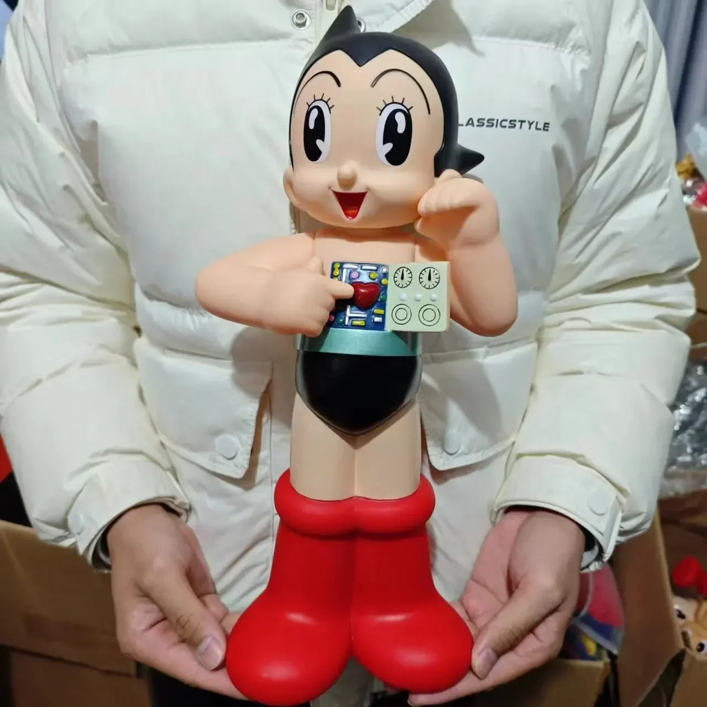 New 40CM Large Anime AstroBoy Mighty Atom Tetsuwan Atom Movable PVC Action Figures Statue Collection Model Toys Holiday Gifts