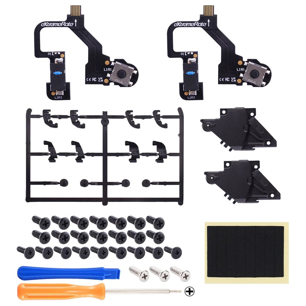 eXtremeRate Micro Switch Version Clicky Hair Trigger Kit V2 für PS5 Controller BDM-010 &amp; BDM-020 Schultertasten, Mausklick