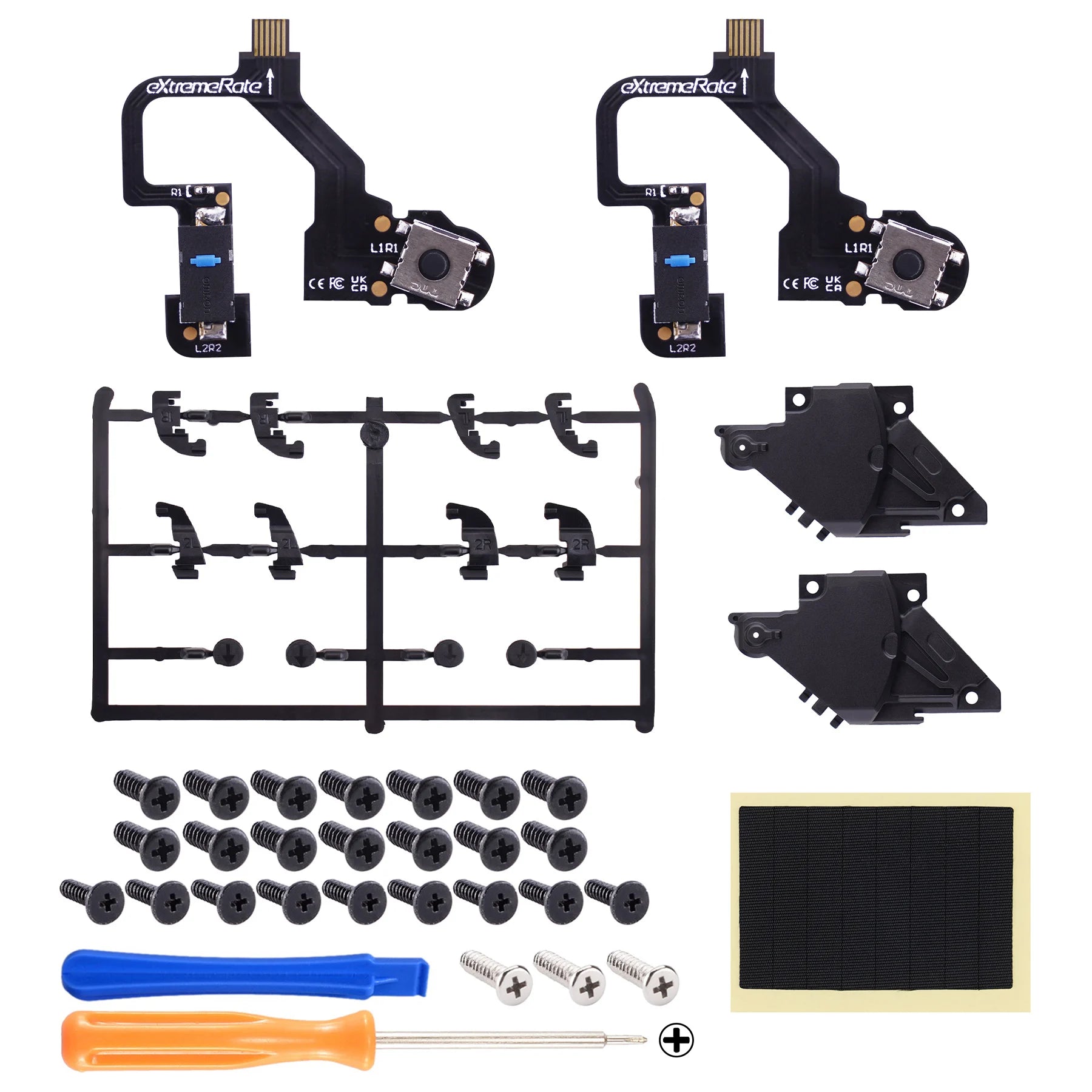 eXtremeRate Micro Switch Version Clicky Hair Trigger Kit V2 für PS5 Controller BDM-010 &amp; BDM-020 Schultertasten, Mausklick