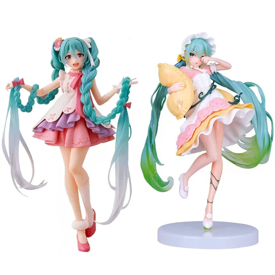 Anime Hatsune Miku figure Virtual Singer Manga Statue Figurines Model Toys computer desk cake decoration kawaiii toy gift