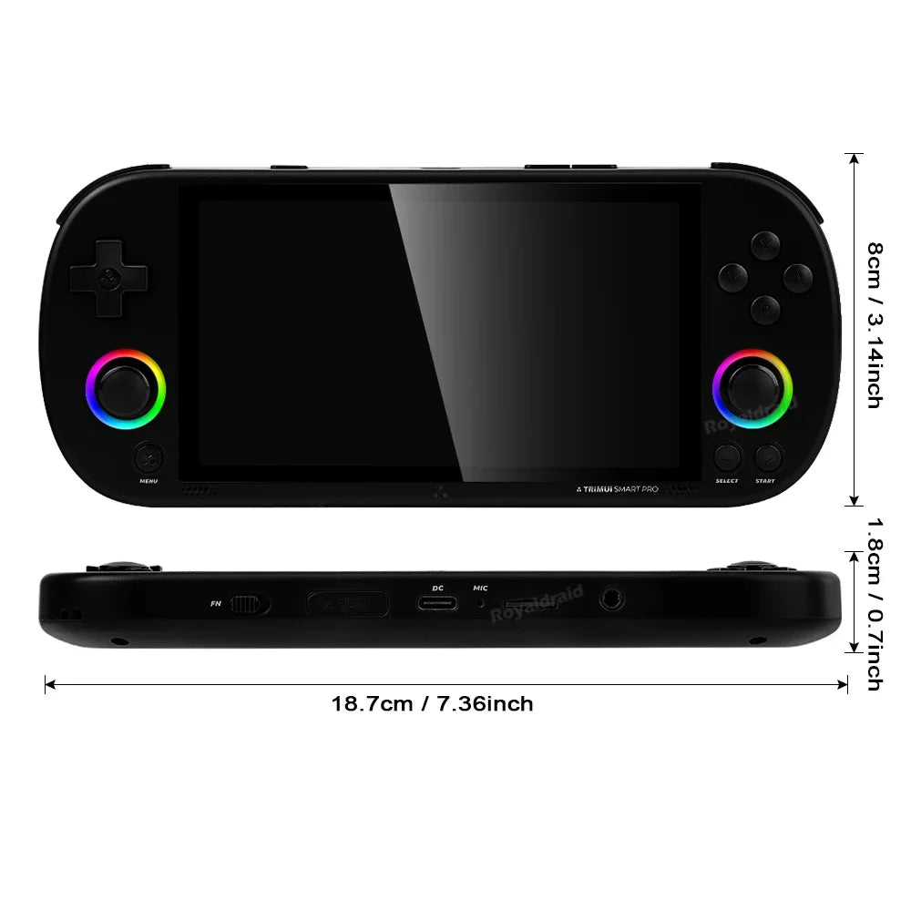 64G 128G 256G Portable Handheld Video Game Console 4.96'' IPS Screen Joystick RGB Lighting Smart Pro Retro Handheld Game Player