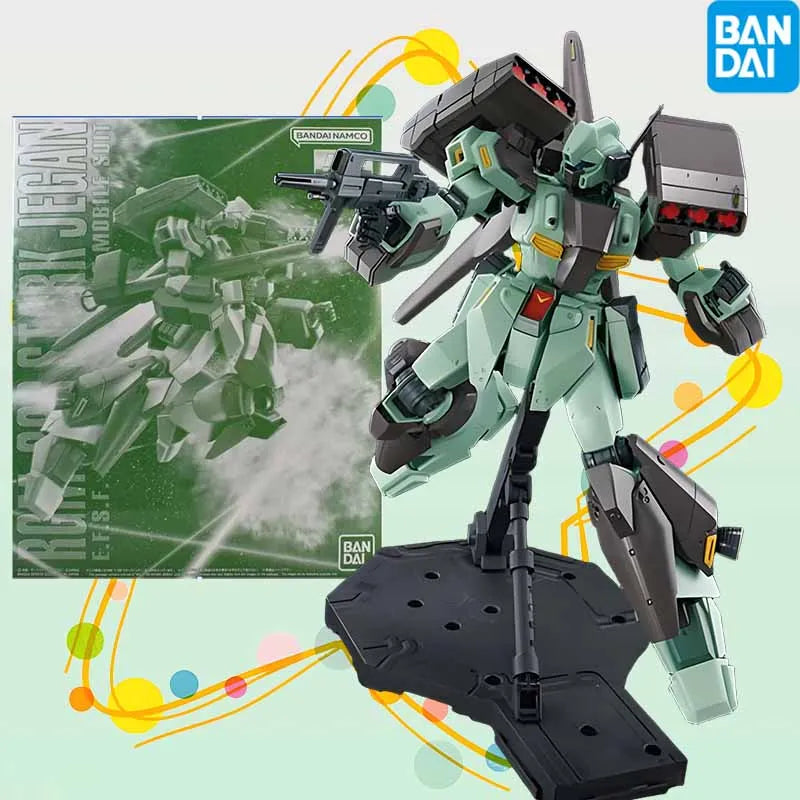 Bandai Genuine GUNDAM  MG Stark Jegan RGM-89S 1/100 Anime Action Figure Assembly Model Toys Collectible Model Ornaments Gifts
