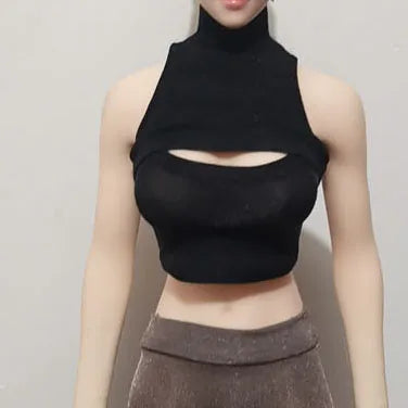 Weibliche Puppen im Maßstab 1/6, weibliche Weste mit offener Brust, passend für 12 Zoll TBLeague JIAOU DOLL-Actionfigur, Körpermodell