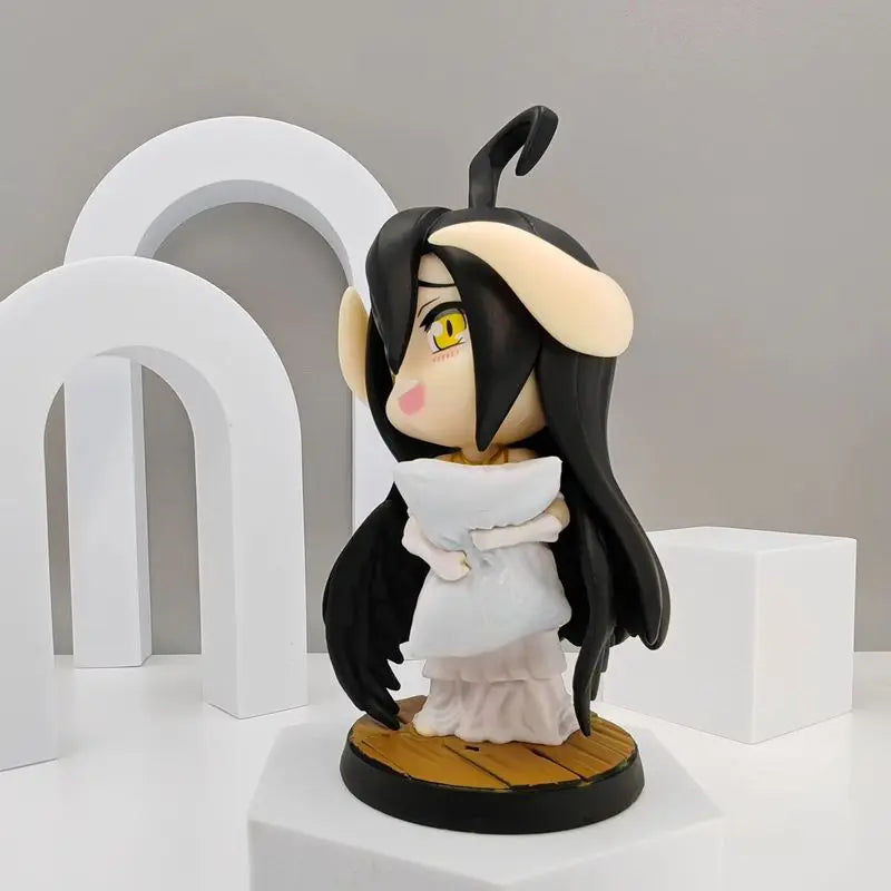 12cm Anime Overlord Pillow Albedo Q Version Figure Pvc Action Figure Pvc Model Doll Collection Decoration Kid Birthday Toy Gift