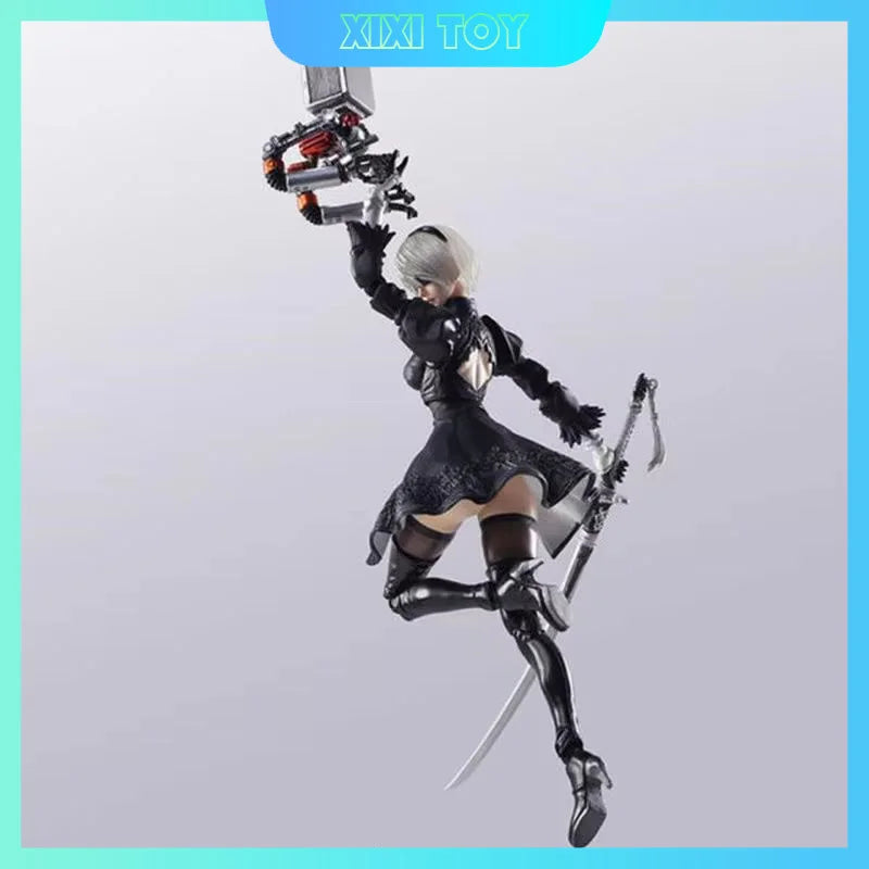 Нова 15см Nier Automata Yorha No.2 2b екшън фигурка PVC игра фигурка подвижна играчка колекция орнамент модел подарък за деца