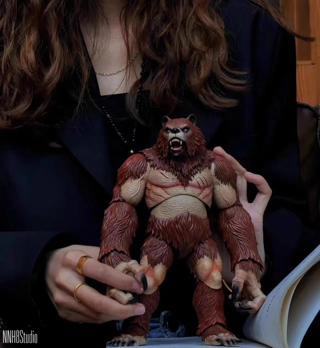 MemoryToys 1/10 Adventurer's World Berserker Bear Men Model Full Set 22cm Druid Animal Action Figure Toys Doll Model Fans Gifts