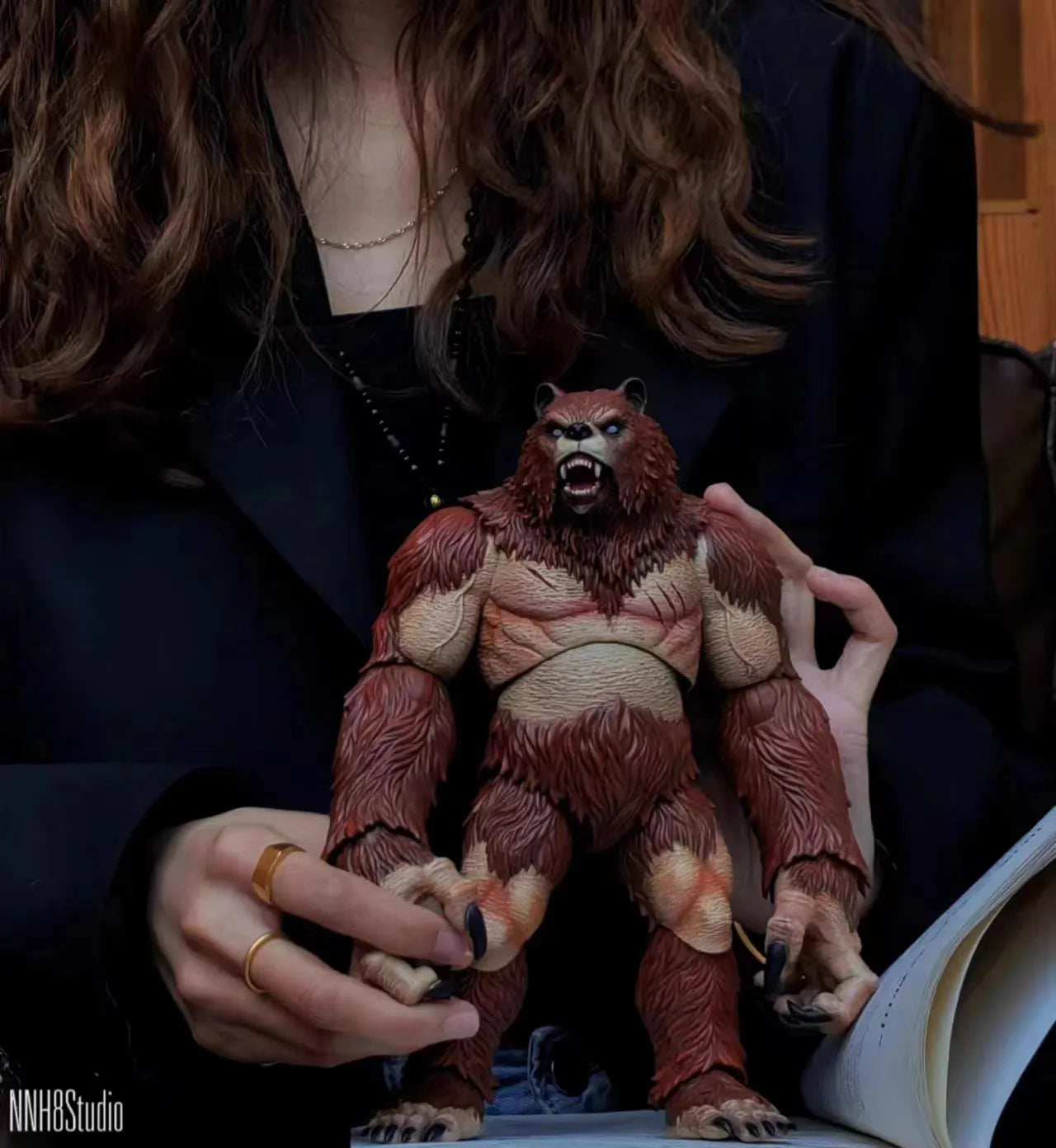MemoryToys 1/10 Adventurer's World Berserker Bear Men Model Full Set 22cm Druid Animal Action Figure Toys Doll Model Fans Gifts