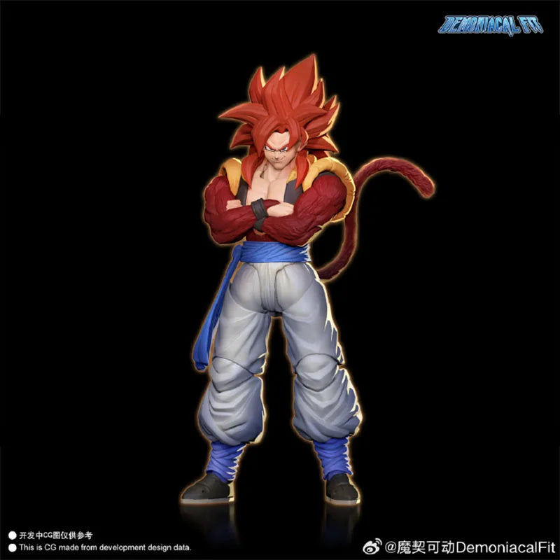 Dämonische Passform Gogeta Figur Dragon Ball GT Super Saiyan 4 Gogeta 3.0 Anime Actionfiguren Figur Modell Spielzeug Geschenke