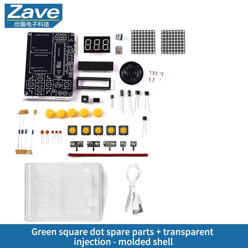 Pixel Game Console Making Kit: 51 Single - Chip Microcomputer Tetris Puzzle Game Electronic DIY Welding Practice