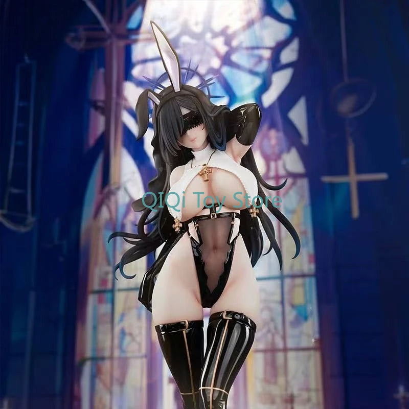 in stock  Original box  Rabbit's Nest Series 1/4 Black Nun Bunny Girl Hand-made Ornaments