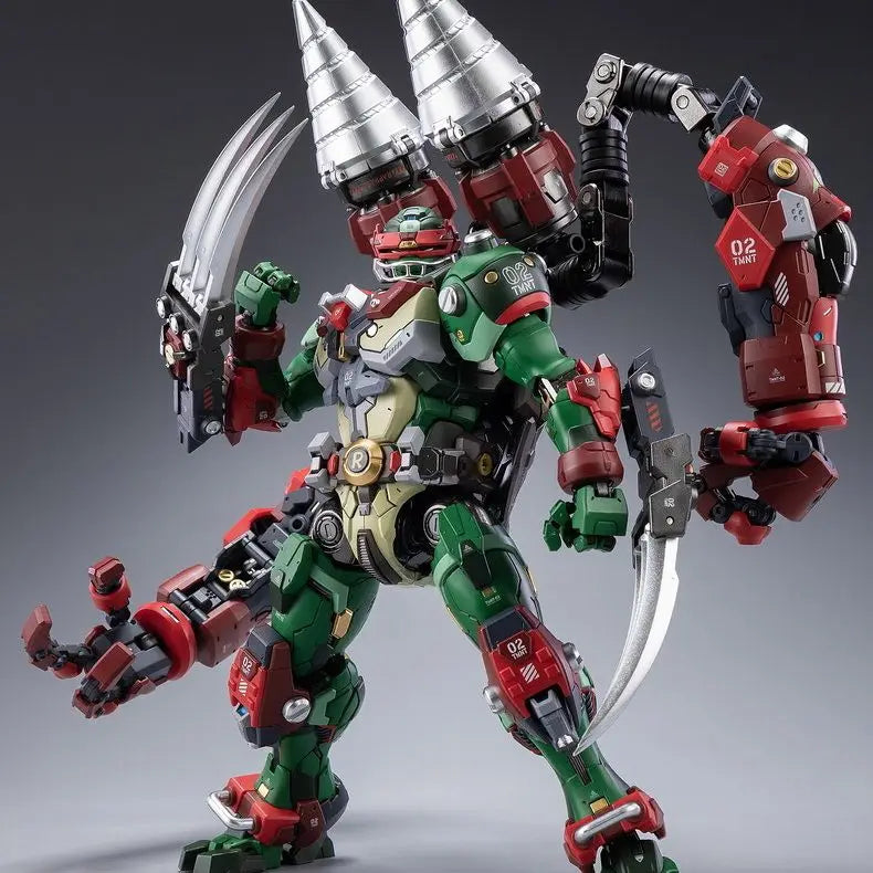 Presell Teenage Mutant Ninja Turtles Raphael Hb0013 Mecha Alloy Model Electric Gatling Collection Toy Give Boyfriend Gift