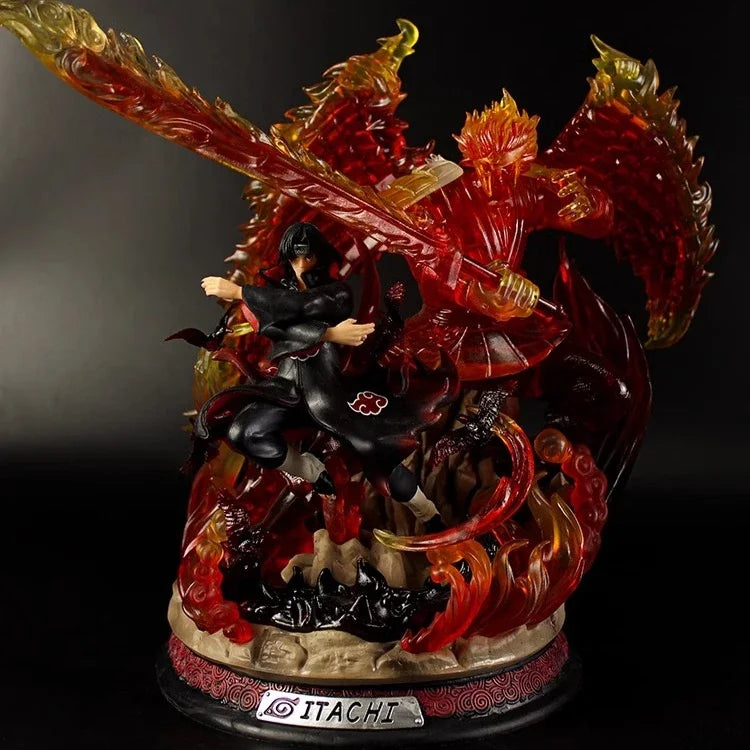 36cm Susanoo Uchiha Itachi Animation Peripherals Large Statue Can Emit Light Model Statue Ornaments Craft Toy Collections Gifts