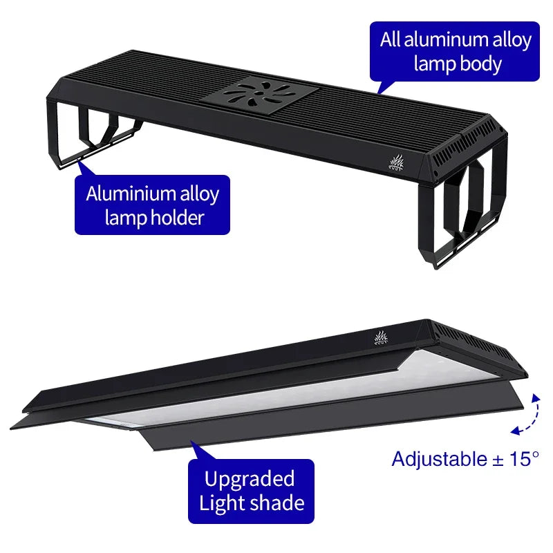Week Aqua Full Spectrum LED Panel P Series Pro Ver. 3 Newest Upgrade Aquarium Plant Growth Light Aquatic