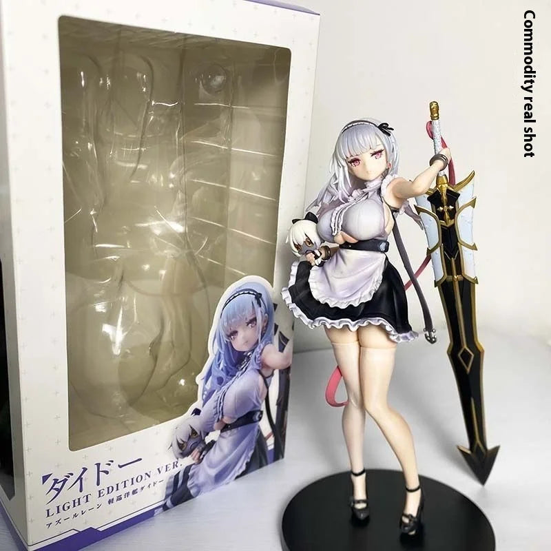 23см Аниме Gam Azur Lane Dido Фигура 1/7 Тежка броня Ver Maid Dress Up Stand Модел Играчка Кукла Екшън Фигурка Настолен орнамент Подарък