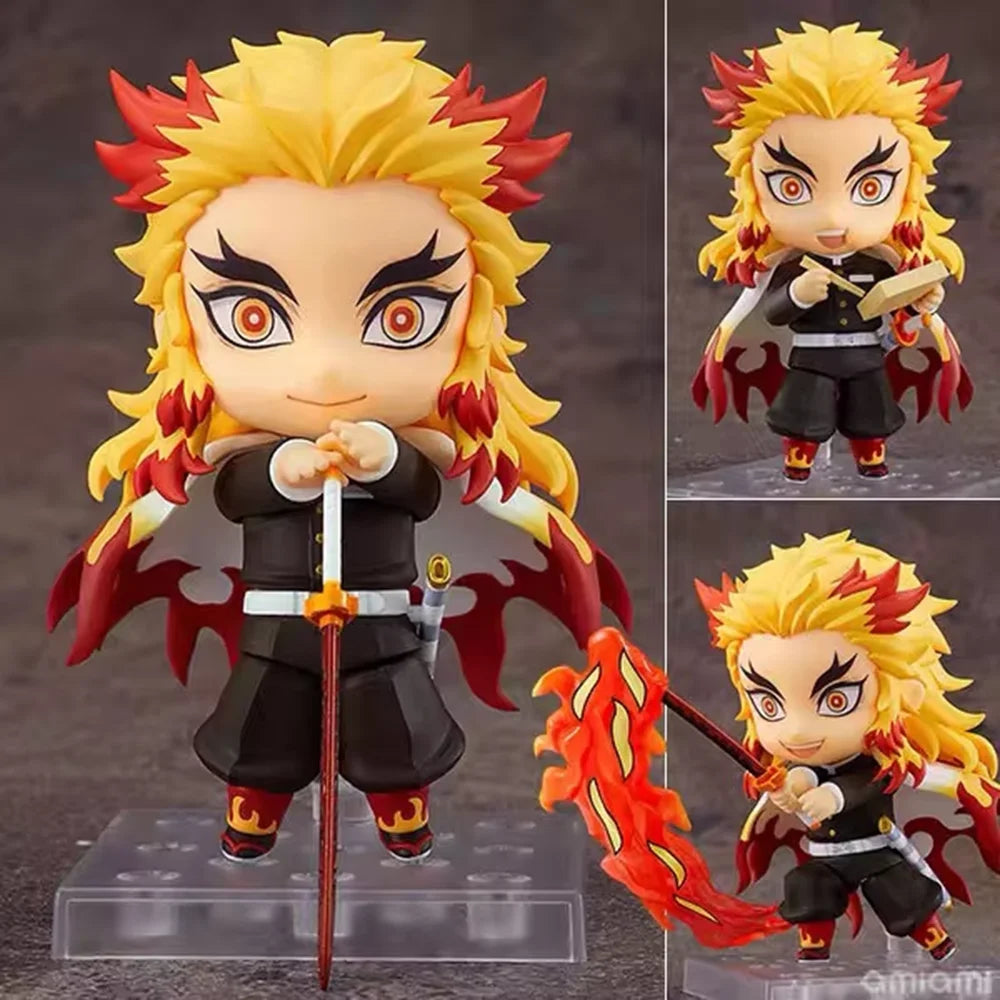 Demon Slayer Anime Series Action Figures Set - Tanjirou Nezuko Zenitsu Inosuke And Kyoujurou Collectible Dolls Gift