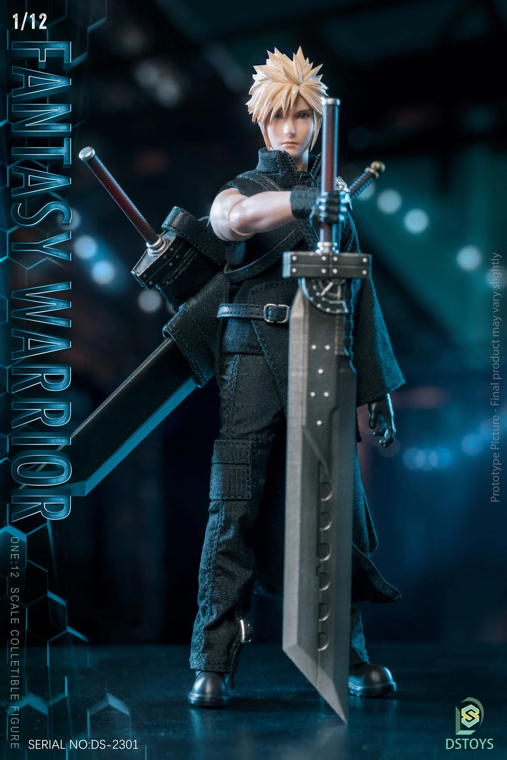 in Stock 1/12 Fantasy Warrior Cloud Action Figure 6-inch Male Soldier Action Figurine Toy Full Set Collectible Model