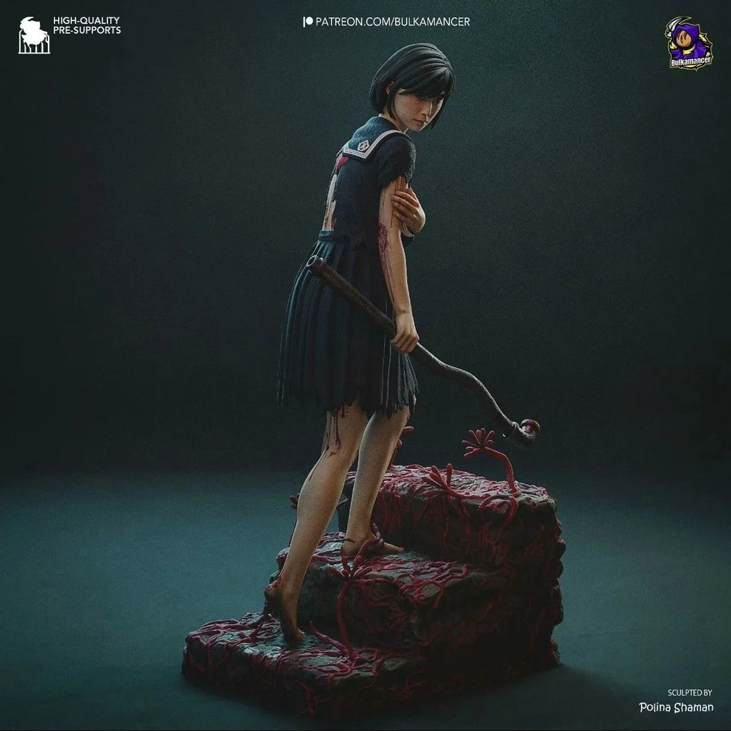 Silent Hill F Shimizu Hinako 3D Printed Resin Model Unpainted Figure Horror Game Christmas Gift