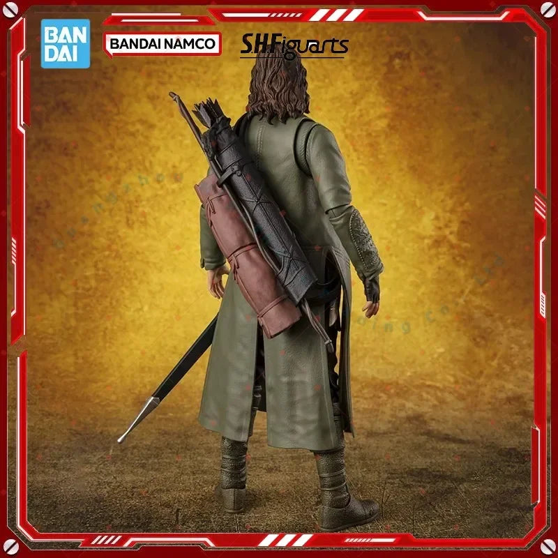 Original box Bandai SHF THE LORD OF THE RINGS Aragorn Figure Finished Model kit  Anime full Action Toy Gift for kids In shock
