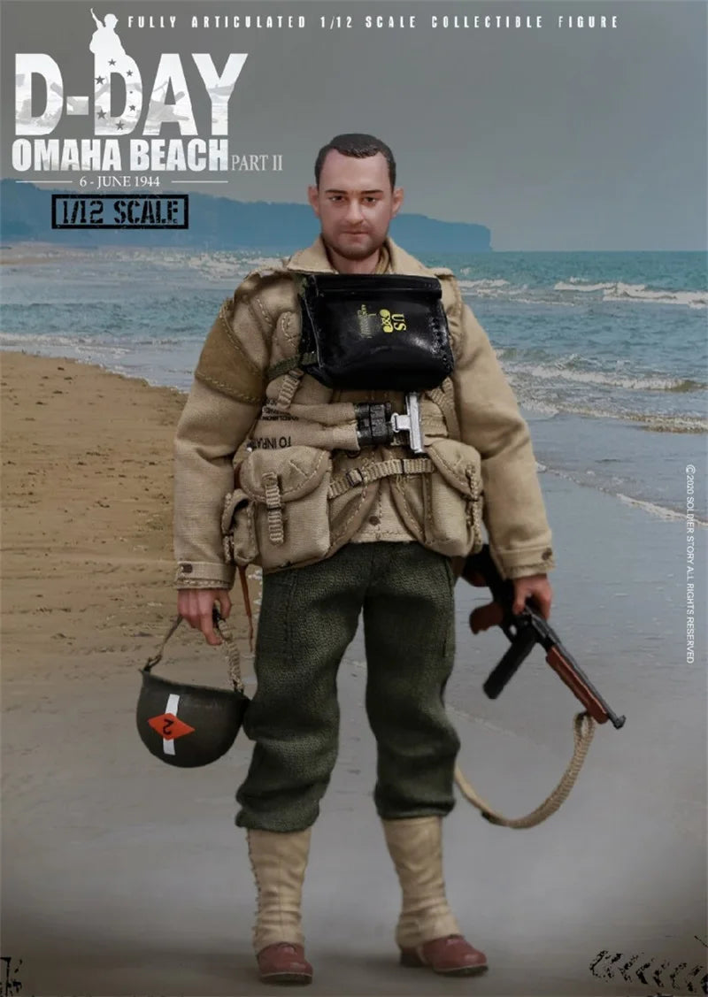 Soldier Story SSM-004 1/12 Male Soldier US. 2nd Ranger Battalion Captain 6'' Action Figure Model Toy In Stock
