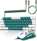 ATTACK SHARK × ZIYOULANG T60 RGB Gaming Mechanische Tastatur und 6400DPI Maus Combos + Spiral USB C Kabel für PC MAC PS5 Xbox