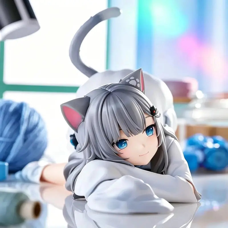 New Nachoneko Channel Anime Girl Figure Nachoneko Hennyano Action Figure Cute Cat Kanako Figurine Collectible Model Doll Toys