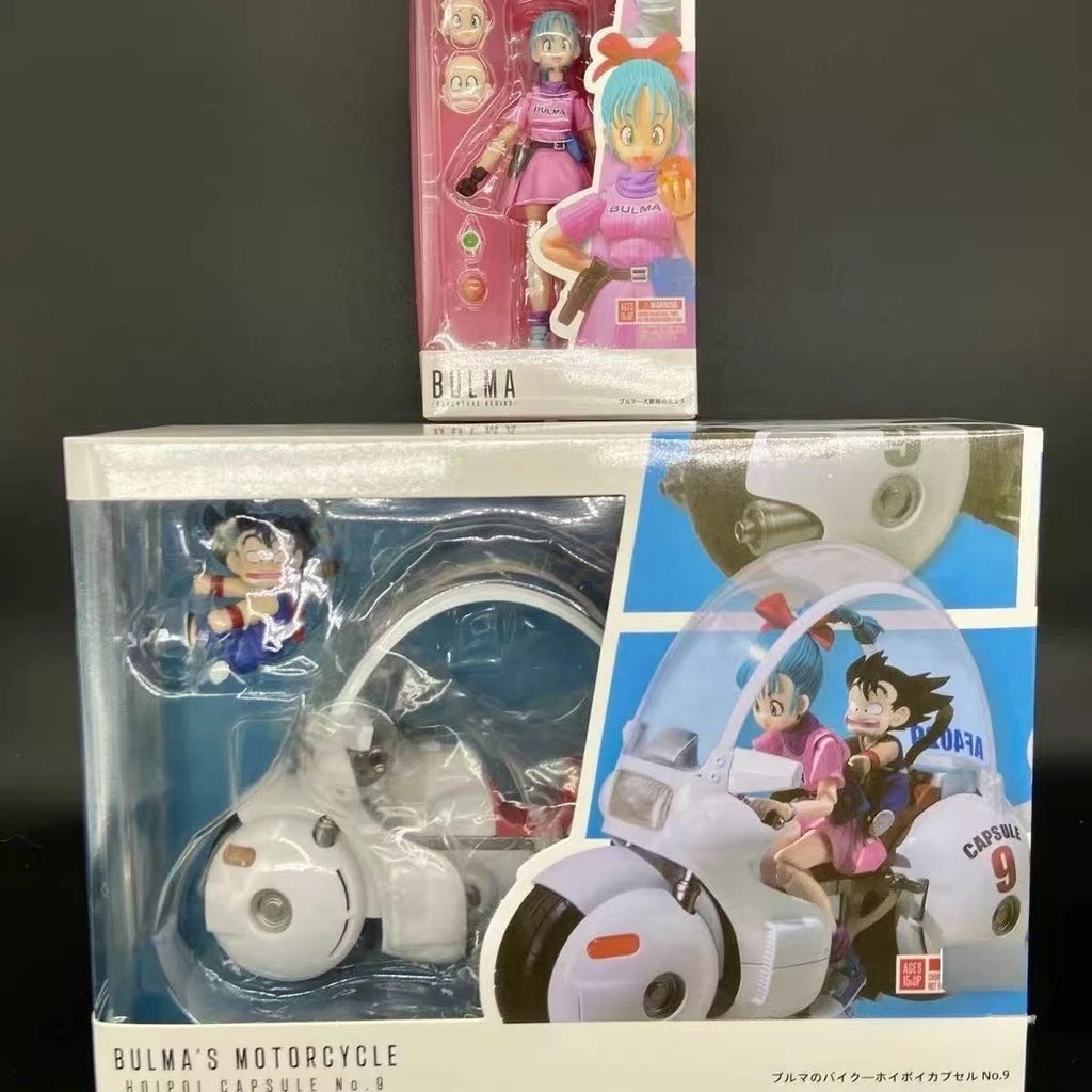 【IN STOCK 】Bandai SHF Bulma Adventure Begins Dragon Ball Action Figure In Stock Motorcycle Model Toy gift collection
