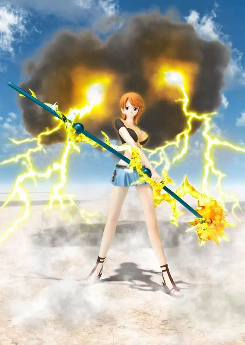 Original Bandai Figuarts Zero One Piece Nami Battle Ver. Cool Style Action Figure Model Desktop Ornaments Birthday Gifts
