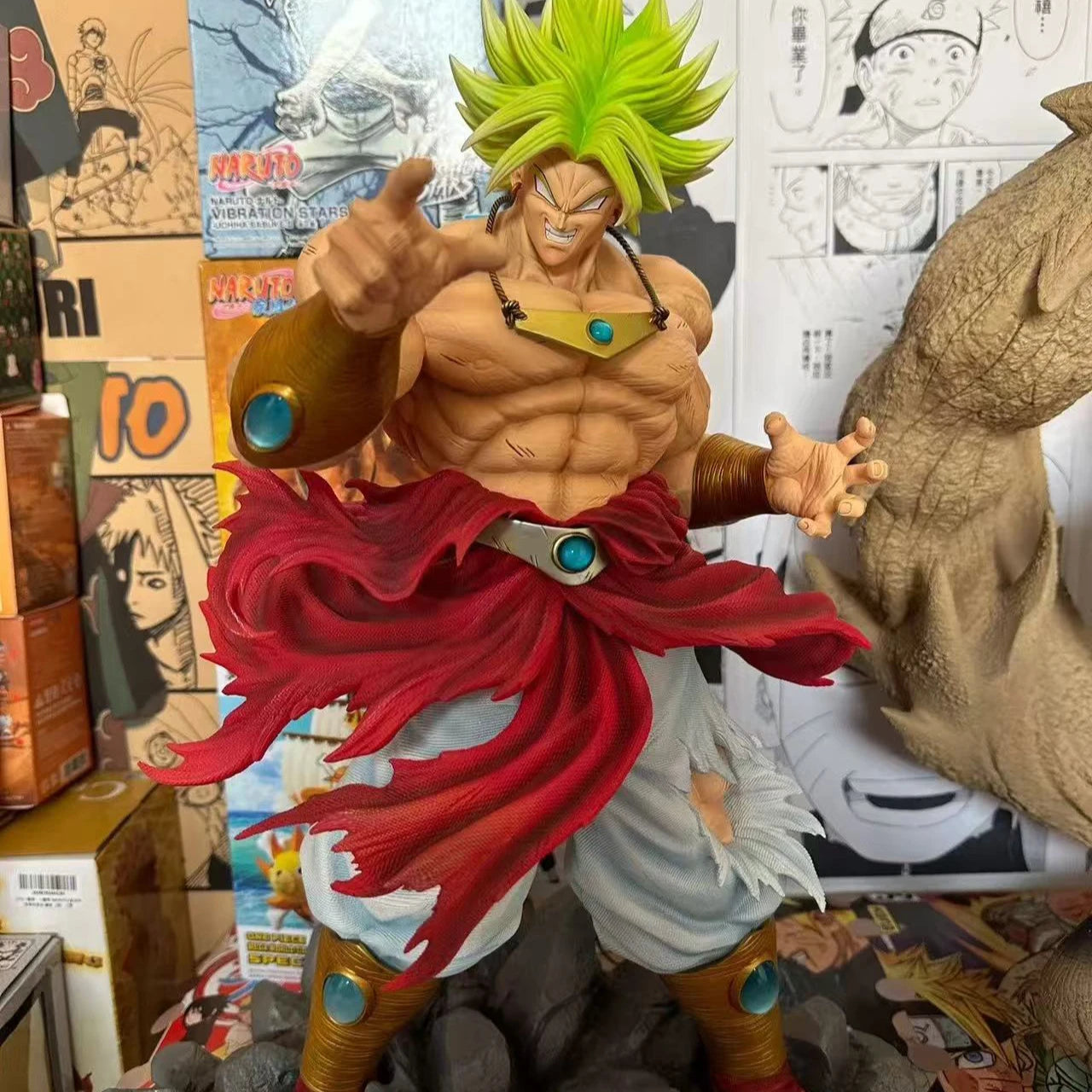 CK&Jt Statue Dragon Ball Z Broly Figure Ssj3 Broly Super Saiyan PVC Action Figures 50cm/19.69inch Collection Mode Toys Gifts