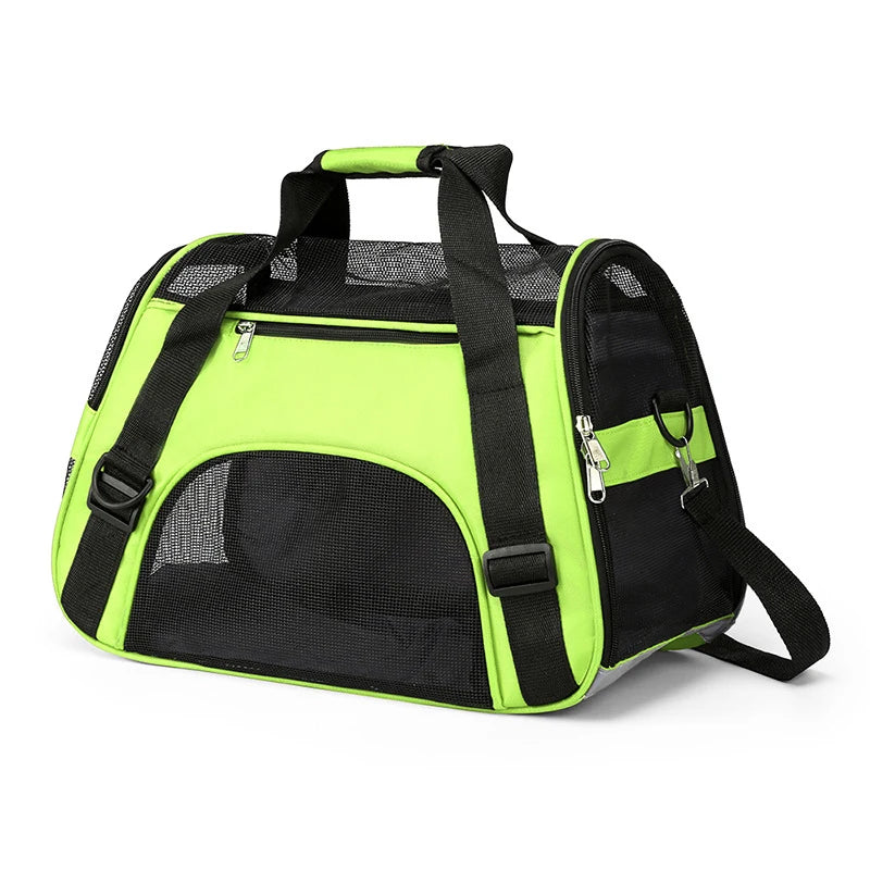Portable Pet Bag,Suitable for Small Medium Pet Carrier,Soft Sided Puppy Cat Bag Portable Foldable Airline Approved Transport Bag