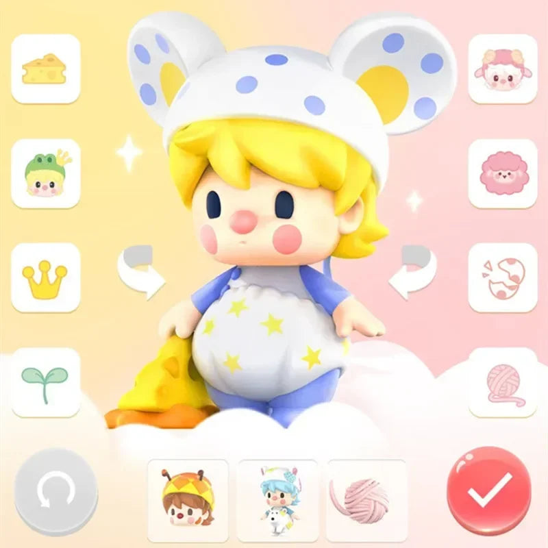 PopMart Sweet Bean Animals Babies Mystery Box Guess Bag Toys Doll Cute Anime Figure Desktop Ornaments Collection Gift Cute Model