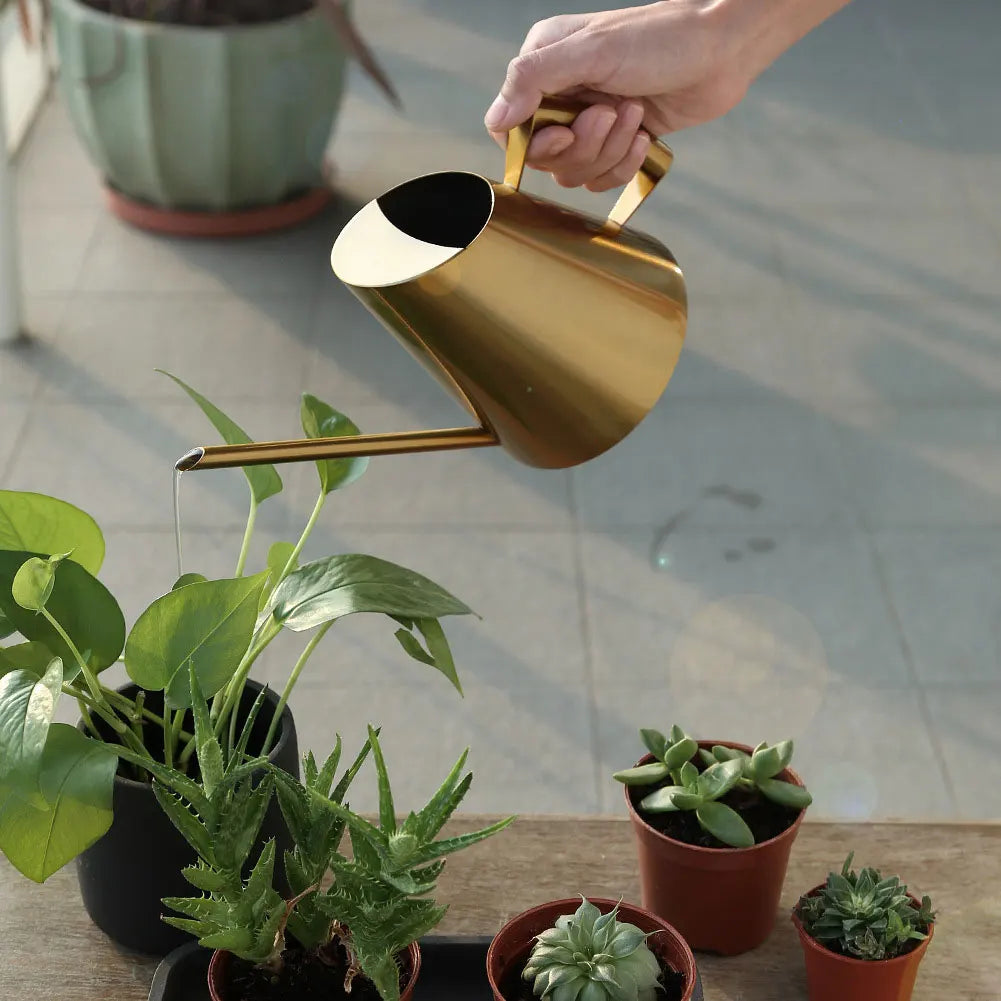 ZK30 Edelstahl-Gießkanne, Streutopf, lange Öffnung, Garten, Blumen, Pflanzen, Blumen-Werkzeug, 400 ml