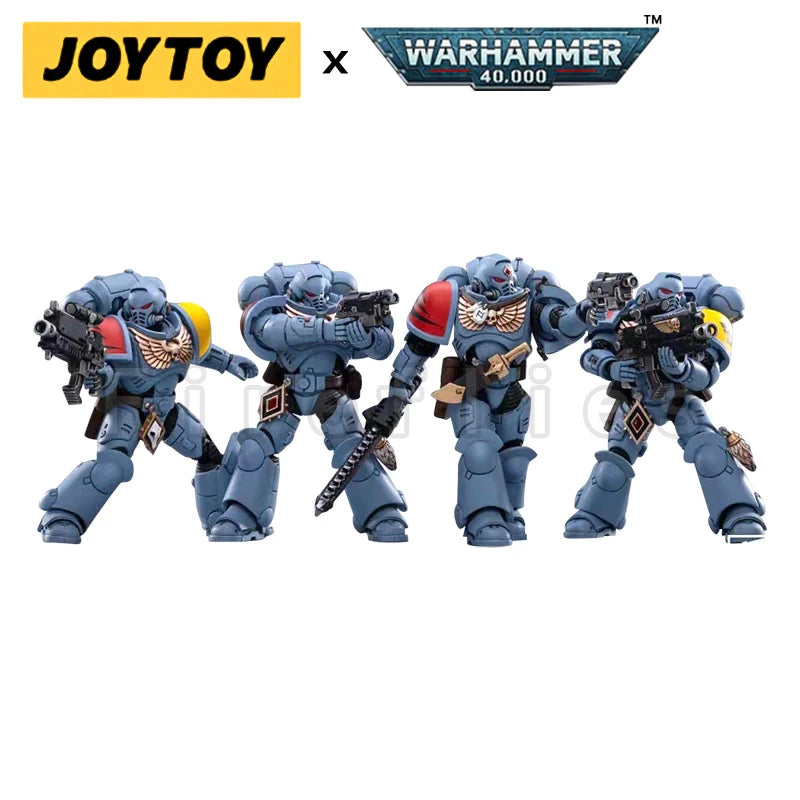 1/18 JOYTOY Action Figure (4PCS/SET) 40K Space Wolves Battle Pack Hunter Pack Anime Model Toy