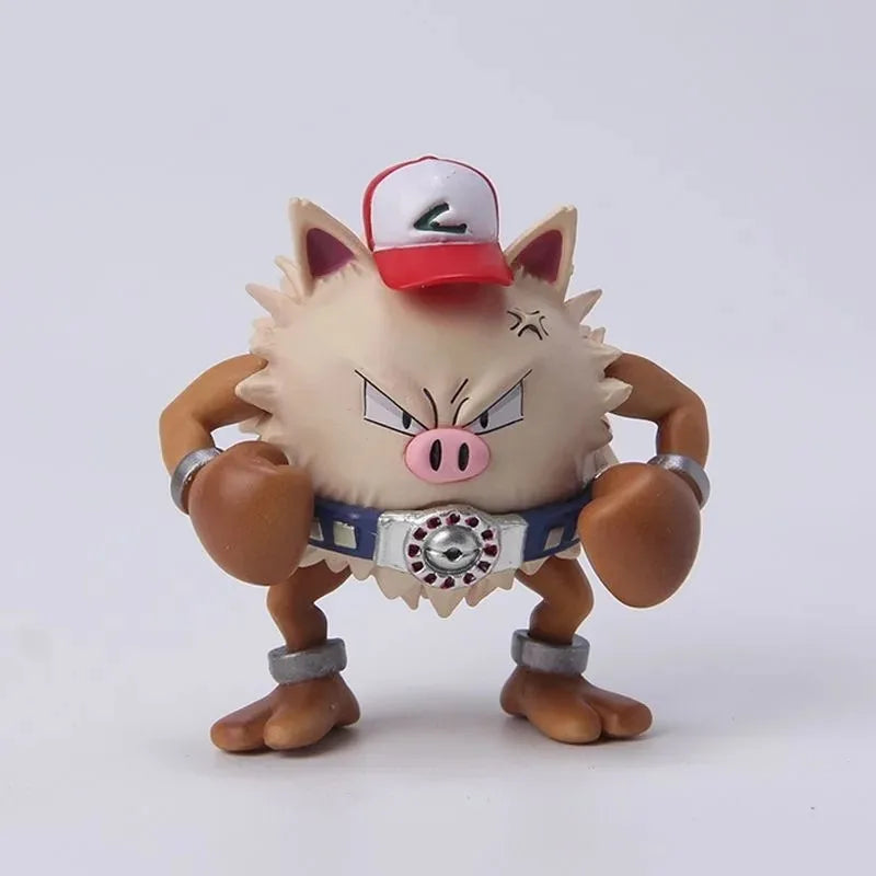5,5 cm große Anime-Pokémon-Figur Primeape mit Hut, Actionfigur aus PVC, Sammlermodell, Spielzeug für Kinder, Geschenk